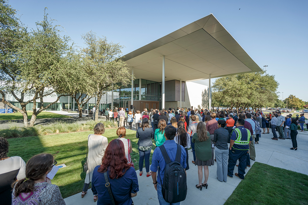 On Sept. 7, the campus community gathered for a ribbon-cutting ceremony followed by a reception and open house, which included tours of the facility.