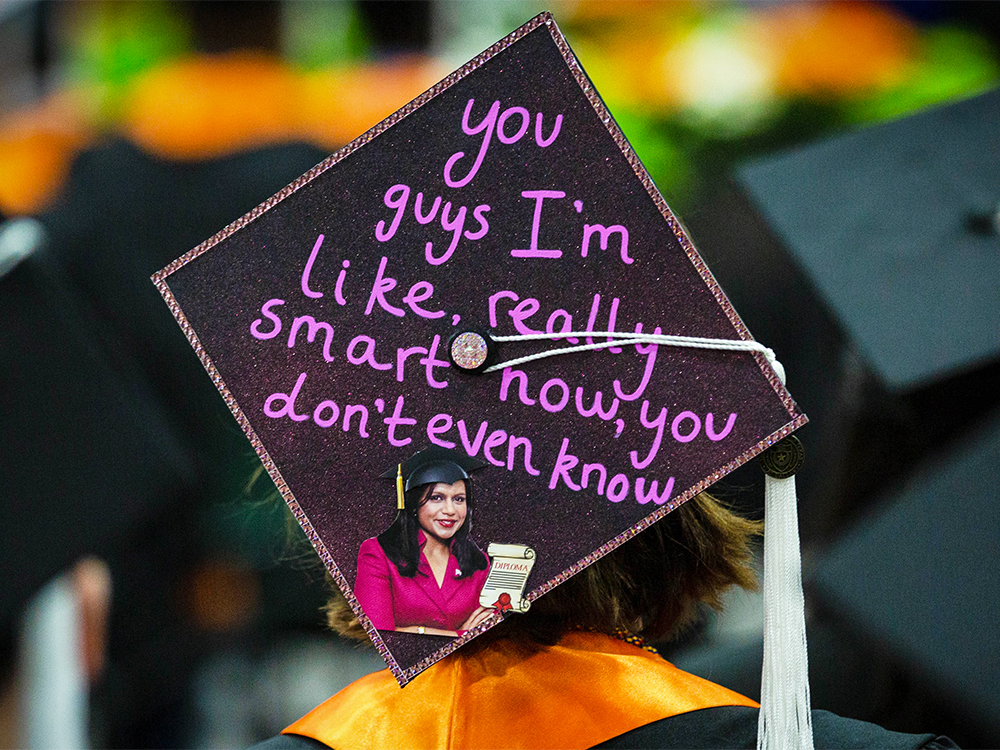 Graduation cap that reads you guys I'm like really smart now you don't even know