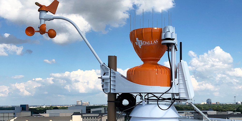 Weather instrument atop a roof