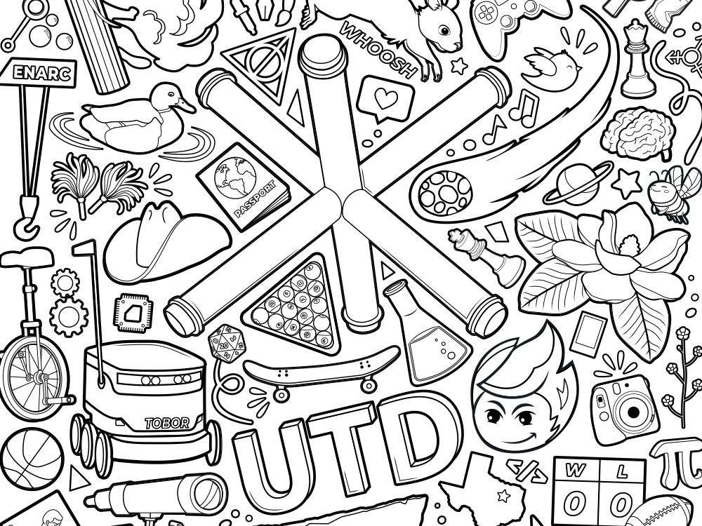 The Ultimate UTD Coloring Page - UT Dallas Magazine | The University of