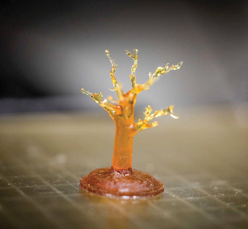 3D-printed tree made of biobased material