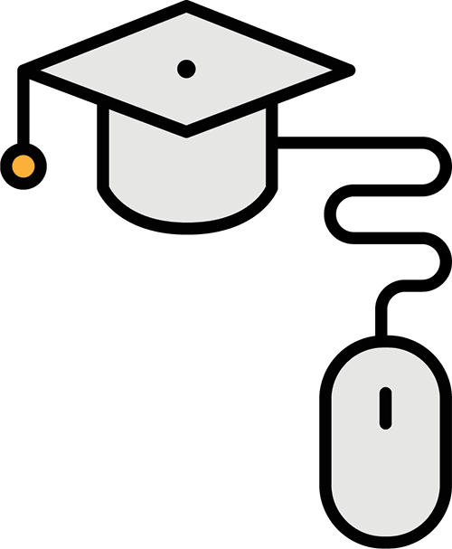 graduation cap and mouse art